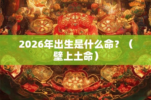 2026年出生是什么命？（壁上土命）