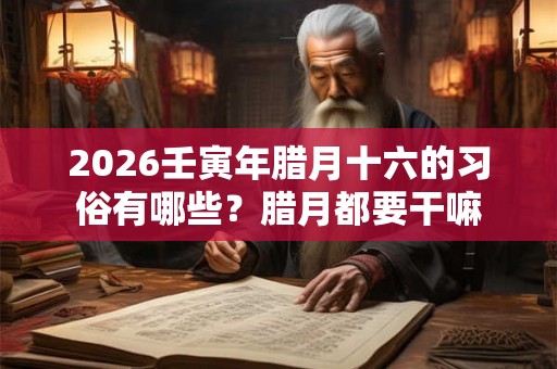 2026壬寅年腊月十六的习俗有哪些？腊月都要干嘛