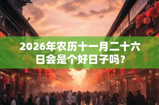 2026年农历十一月二十六日会是个好日子吗？