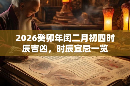 2026癸卯年闰二月初四时辰吉凶，时辰宜忌一览