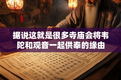 据说这就是很多寺庙会将韦陀和观音一起供奉的缘由