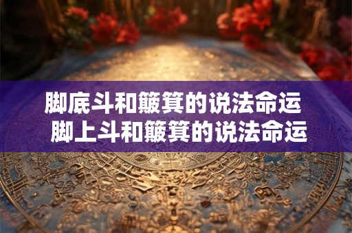 脚底斗和簸箕的说法命运  脚上斗和簸箕的说法命运