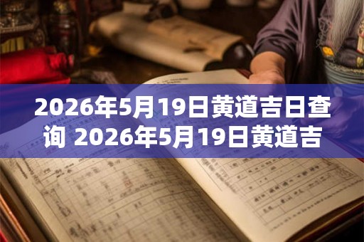 2026年5月19日黄道吉日查询 2026年5月19日黄道吉日