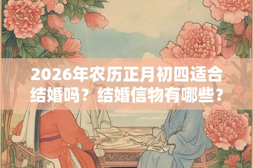 2026年农历正月初四适合结婚吗？结婚信物有哪些？