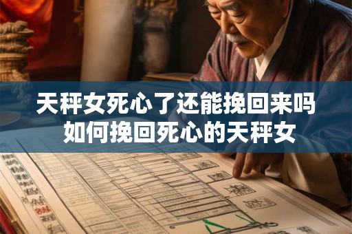 天秤女死心了还能挽回来吗 如何挽回死心的天秤女 天秤女死心了还能挽回来吗 如何挽回死心的天秤女