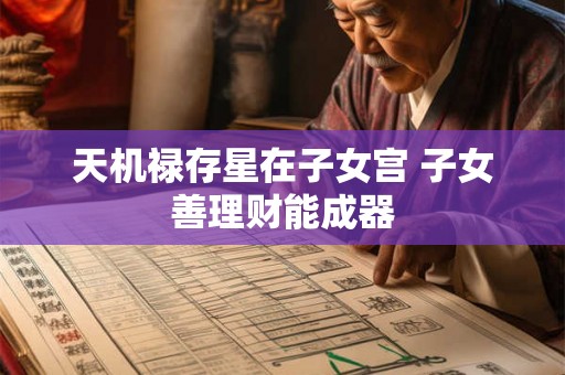 天机禄存星在子女宫 子女善理财能成器
