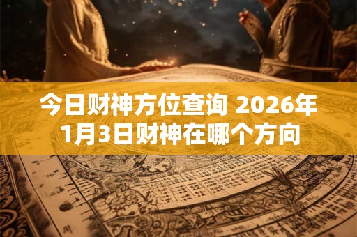今日财神方位查询 2026年1月3日财神在哪个方向 今日财神方位查询 2026年1月3日财神在哪个方向