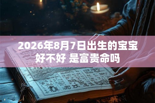 2026年8月7日出生的宝宝好不好 是富贵命吗 2026年8月7日出生的宝宝好不好 是富贵命吗