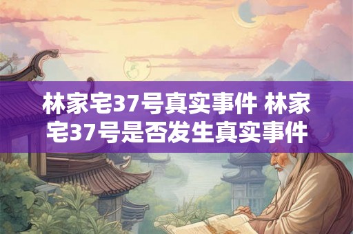 林家宅37号真实事件 林家宅37号是否发生真实事件