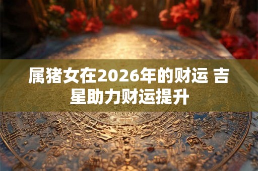 属猪女在2026年的财运 吉星助力财运提升