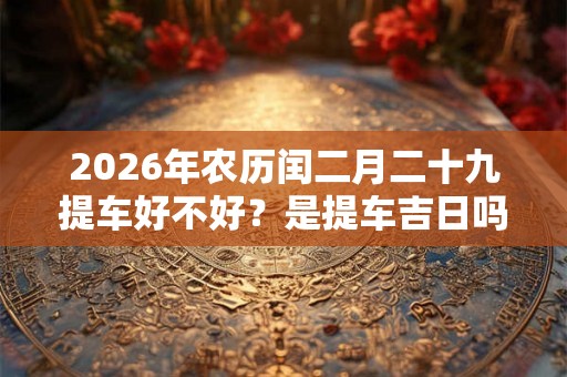 2026年农历闰二月二十九提车好不好?是提车吉日吗? 2026年农历闰二月二十九提车好不好?是提车吉日吗?