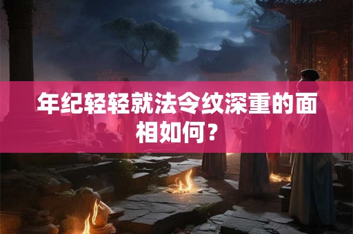 年纪轻轻就法令纹深重的面相如何？