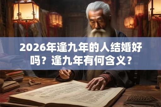 2026年逢九年的人结婚好吗？逢九年有何含义？