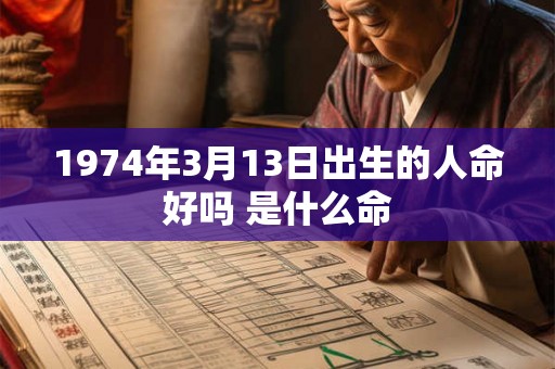 1974年3月13日出生的人命好吗 是什么命