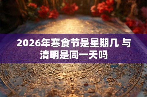 2026年寒食节是星期几 与清明是同一天吗 2026年寒食节是星期几 与清明是同一天吗