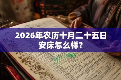 2026年农历十月二十五日安床怎么样？
