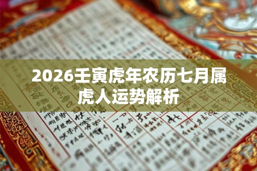 2026壬寅虎年农历七月属虎人运势解析