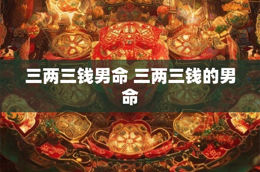 三两三钱男命 三两三钱的男命