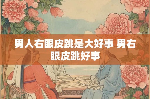男人右眼皮跳是大好事 男右眼皮跳好事