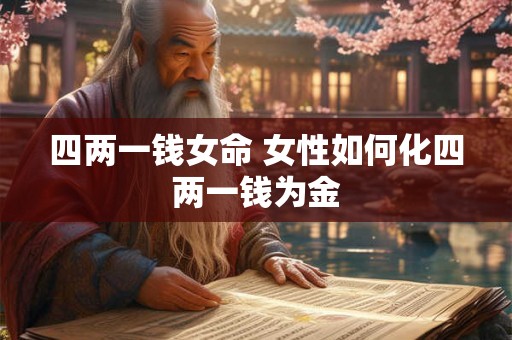 四两一钱女命 女性如何化四两一钱为金