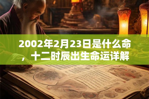 2002年2月23日是什么命，十二时辰出生命运详解