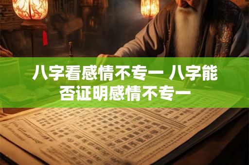 八字看感情不专一 八字能否证明感情不专一