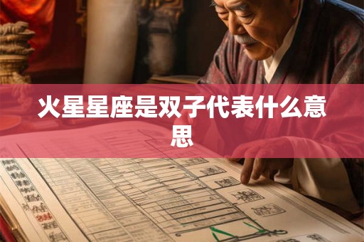 火星星座是双子代表什么意思