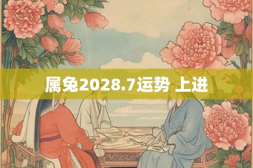 属兔2028.7运势 上进