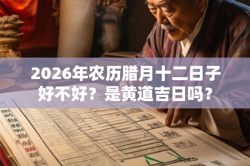 2026年农历腊月十二日子好不好？是黄道吉日吗？