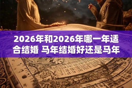 2026年和2026年哪一年适合结婚 马年结婚好还是马年