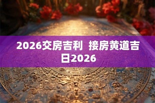 2026交房吉利  接房黄道吉日2026
