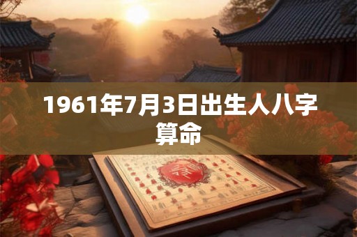 1961年7月3日出生人八字算命