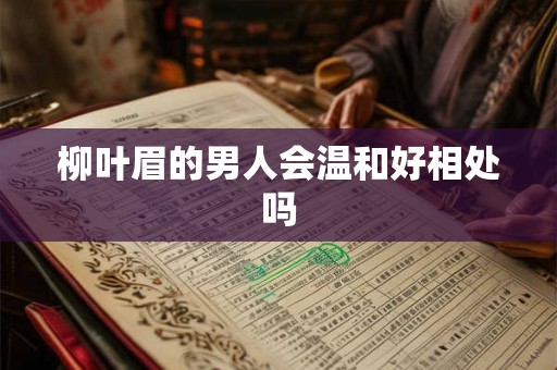 柳叶眉的男人会温和好相处吗