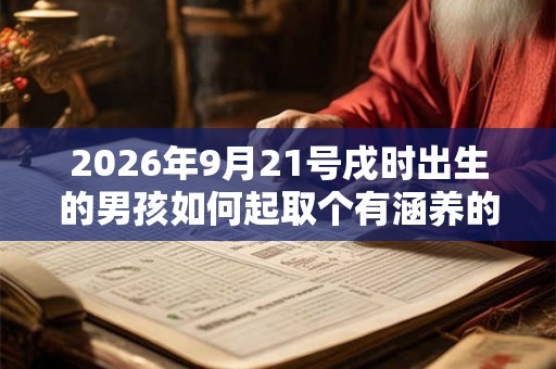 2026年9月21号戌时出生的男孩如何起取个有涵养的名字，五行属什么