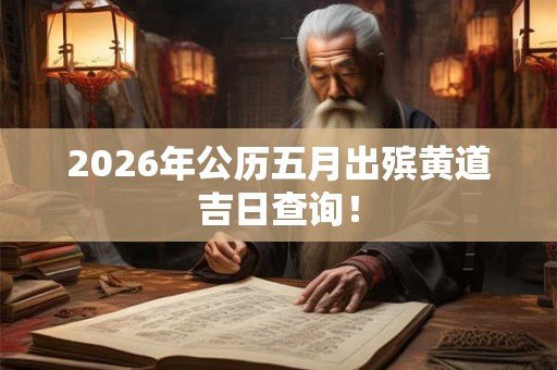 2026年公历五月出殡黄道吉日查询！