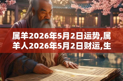 属羊2026年5月2日运势,属羊人2026年5月2日财运,生肖羊2026年5月2日运势