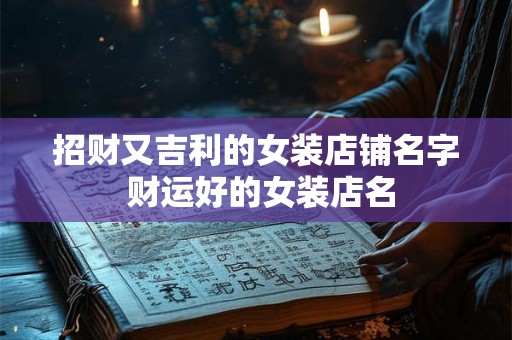 招财又吉利的女装店铺名字 财运好的女装店名