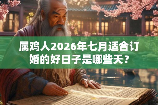 属鸡人2026年七月适合订婚的好日子是哪些天? 属鸡人2026年七月适合订婚的好日子是哪些天?