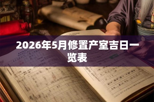 2026年5月修置产室吉日一览表