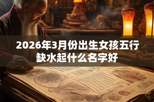 2026年3月份出生女孩五行缺水起什么名字好
