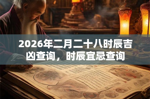 2026年二月二十八时辰吉凶查询，时辰宜忌查询