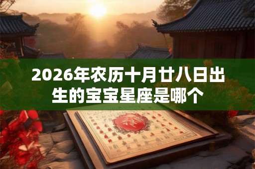 2026年农历十月廿八日出生的宝宝星座是哪个