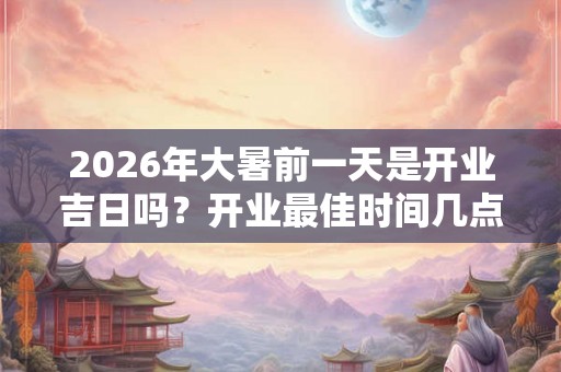 2026年大暑前一天是开业吉日吗？开业最佳时间几点？