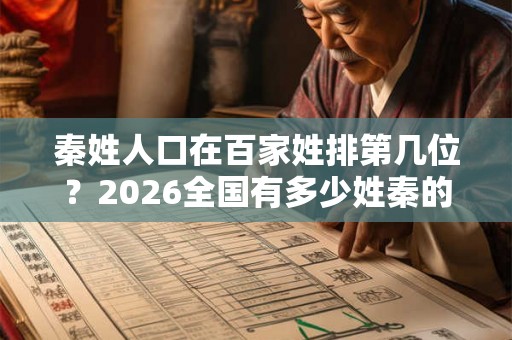 秦姓人口在百家姓排第几位?2026全国有多少姓秦的 秦姓人口在百家姓排第几位?2026全国有多少姓秦的