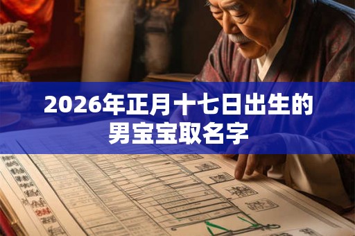 2026年正月十七日出生的男宝宝取名字