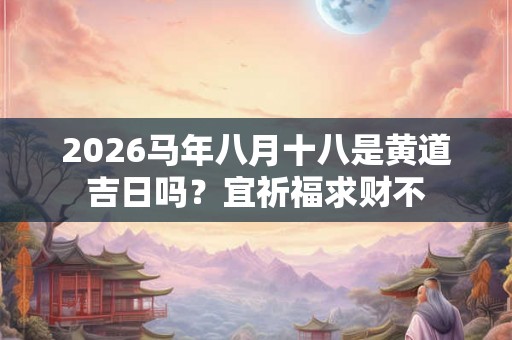 2026马年八月十八是黄道吉日吗？宜祈福求财不