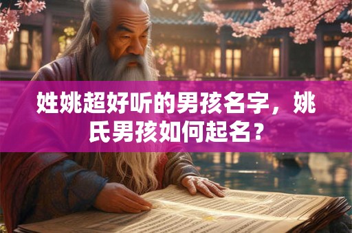 姓姚超好听的男孩名字,姚氏男孩如何起名? 姓姚超好听的男孩名字,姚氏男孩如何起名?