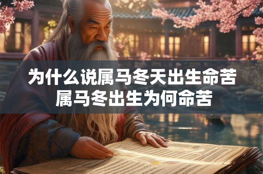 为什么说属马冬天出生命苦 属马冬出生为何命苦