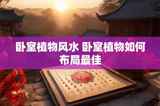 卧室植物风水 卧室植物如何布局最佳