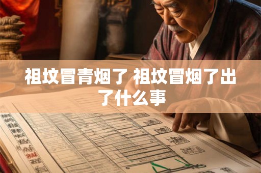 祖坟冒青烟了 祖坟冒烟了出了什么事